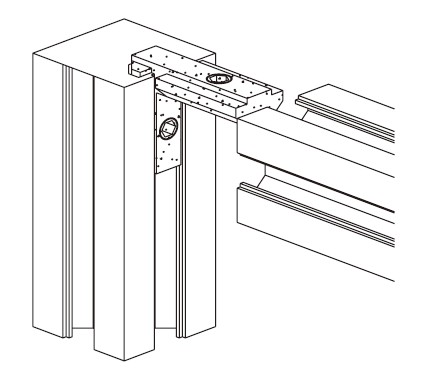 L-Shaped INTERNAL Thread Interior Corner Joint Bracket with M6 Scre...