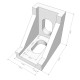 Set of 16 L-Shaped Corner Joint Brackets (for 2020 Aluminium T-Slot Profiles) Aluminium Strut Profiles