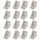Set of 16 L-Shaped Corner Joint Brackets (for Profile 3030 Aluminium T-Slot Profiles) Aluminium Strut Profiles
