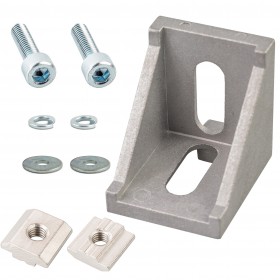 produkt - Unilateral Right Angle Corner Joint Bracket with Accessories (for Profile 3030 Aluminium T-Slot Profiles)
