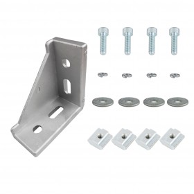 produkt - Unilateral Corner Joint Right Angle Bracket Grey (Profile 4040) x 1 Aluminium Strut Profiles