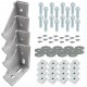 Unilateral Corner Joint Right Angle Bracket Grey (Profile 4040) x 4 Aluminium Strut Profiles