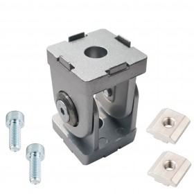 Adjustment Angle Connector with Accessories (for 3030 Aluminium T-Slot Profiles) - Set of 4