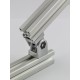 Adjustment Angle Connector with Accessories (for 4040 Aluminium T-Slot Profiles) - Set of 4 Aluminium Strut Profiles