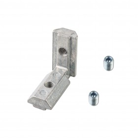 L-Shaped INTERNAL Thread Interior Corner Joint Bracket with M6 Screws (for 3030, 3060 Aluminium T-Slot Profiles)